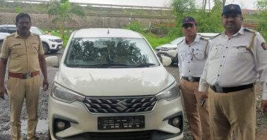 महामार्ग सुरक्षा पथक व राजगड पोलीस यांच्या संयुक्त कारवाईत चोरीची कार जप्त; तीन आरोपी ताब्यात