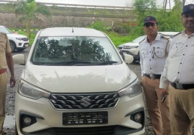 महामार्ग सुरक्षा पथक व राजगड पोलीस यांच्या संयुक्त कारवाईत चोरीची कार जप्त; तीन आरोपी ताब्यात